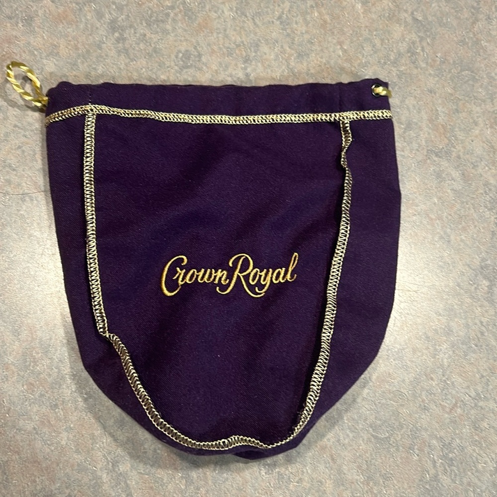 Crown Royal purple, drawstring, liquor bag